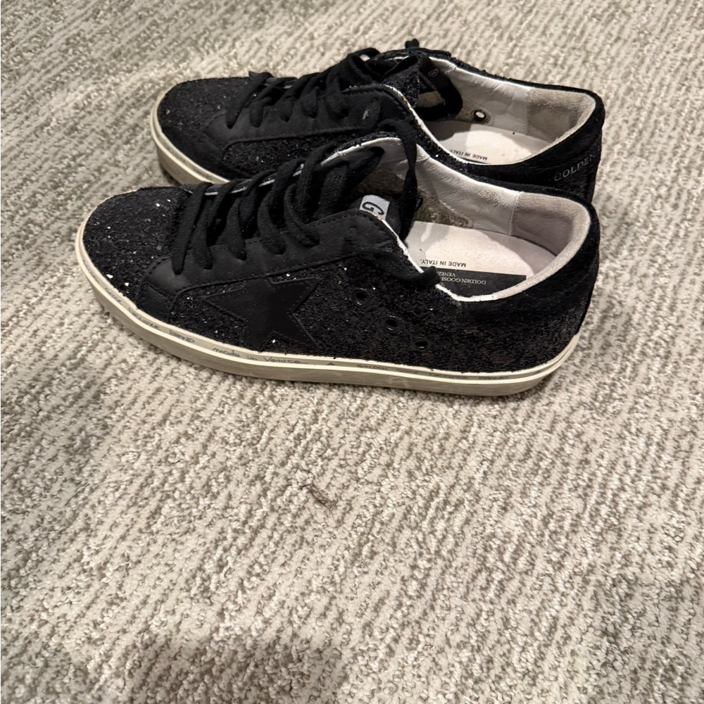 Golden Goose Black Glitter Sneakers